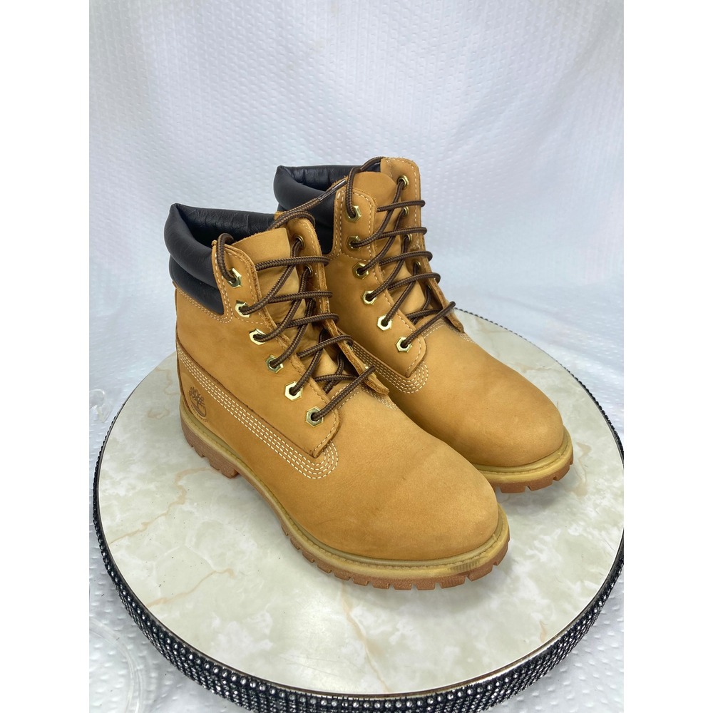 Timberland Waterville Double Collar Hi Top Boots Women 7 Brown Lug Sole Shoe NEW